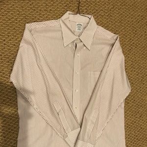 Brooks Brothers White Shirt with Red Stripes